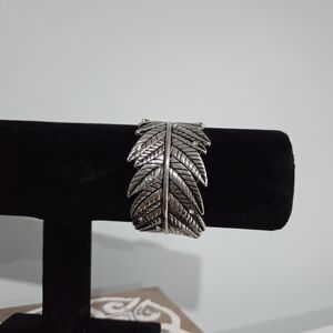 GUESS Feather Cuff Bracelet With
Rhinestone Accents